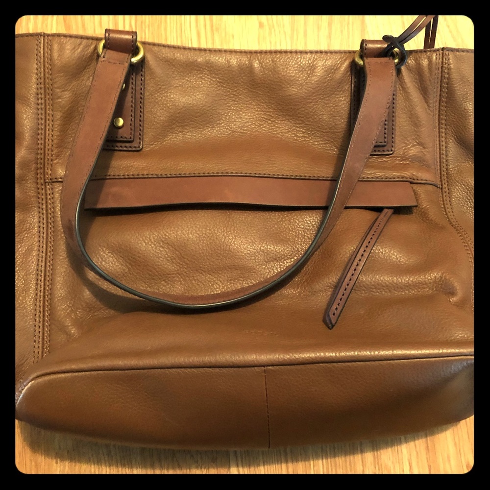 Fossil Leather Tote Bag